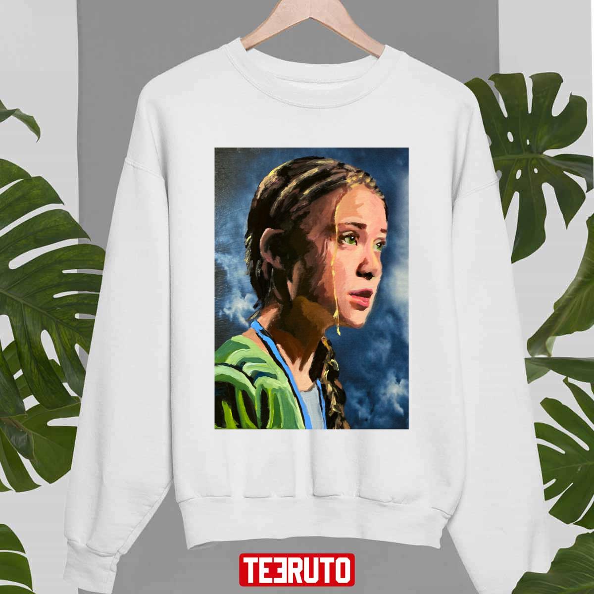 Beautiful Painting Of Greta Thunberg Unisex Sweatshirt