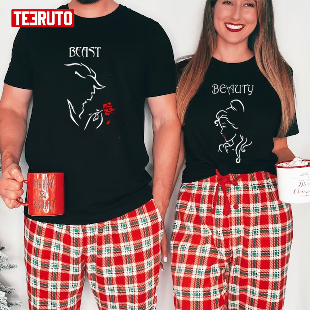 Beauty And The Beast Couple Matching Valentine’s Day Unisex T-Shirt
