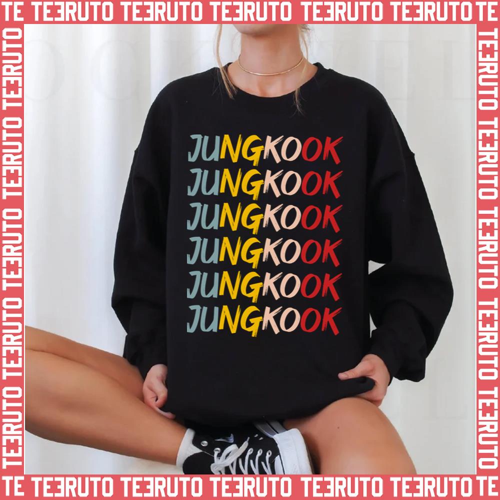 Birthday Jungkook Repeated Text Unisex Sweatshirt