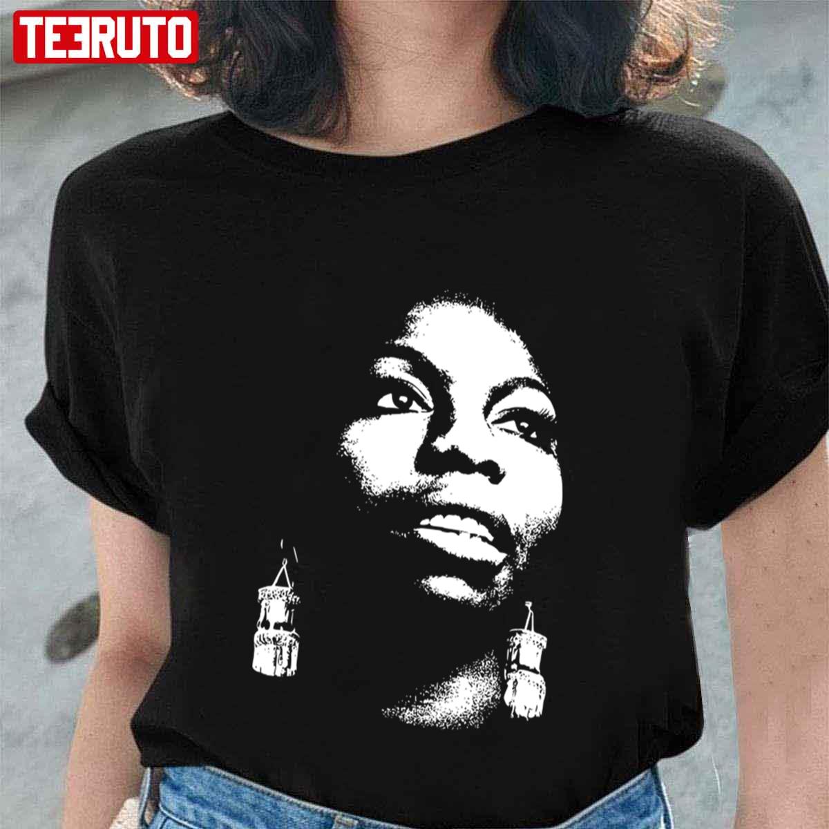 Black N White Art Nina Simone Unisex T-Shirt