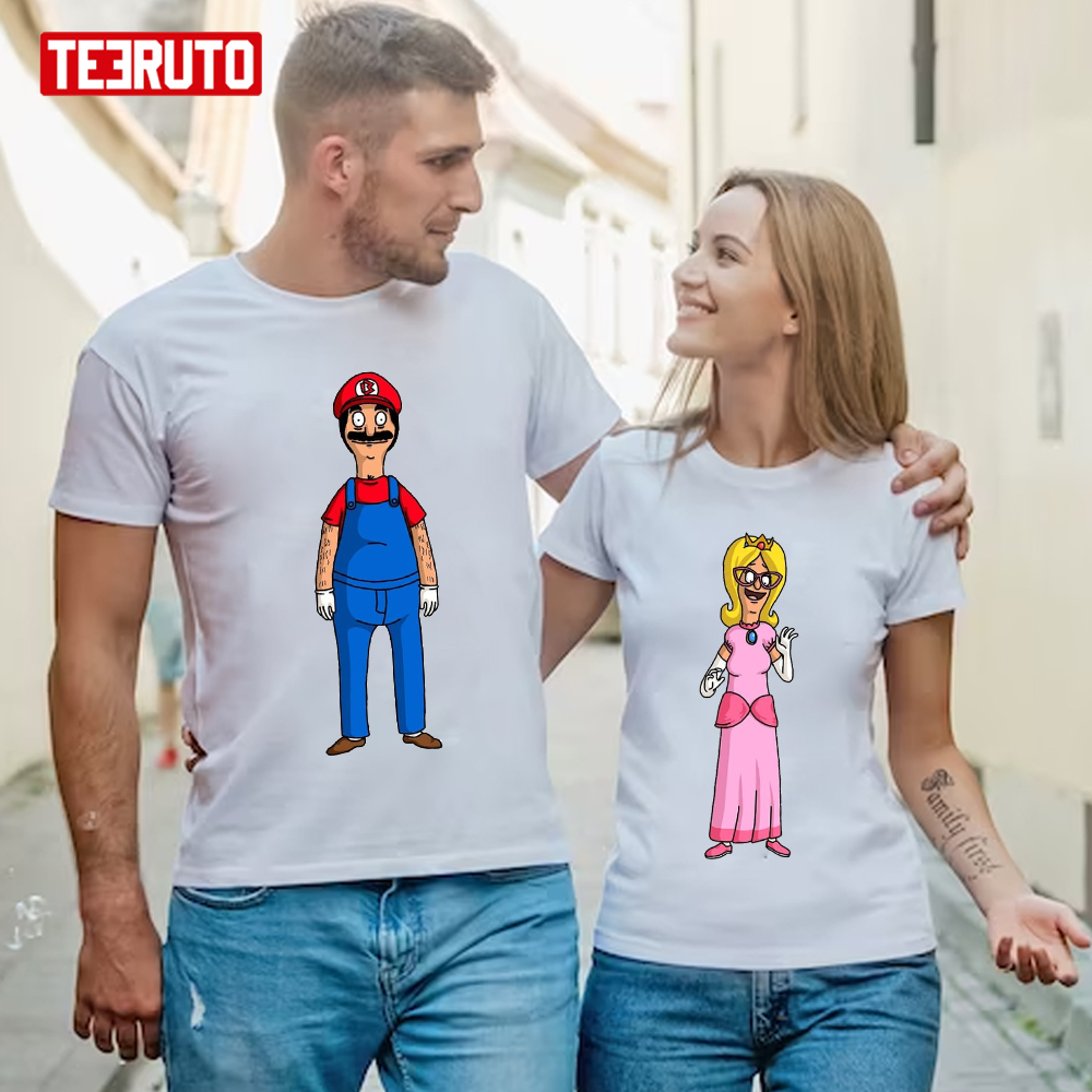 Bob’s Burgers Super Mario Parody Couple Design Valentine’s Day Unisex T-Shirt