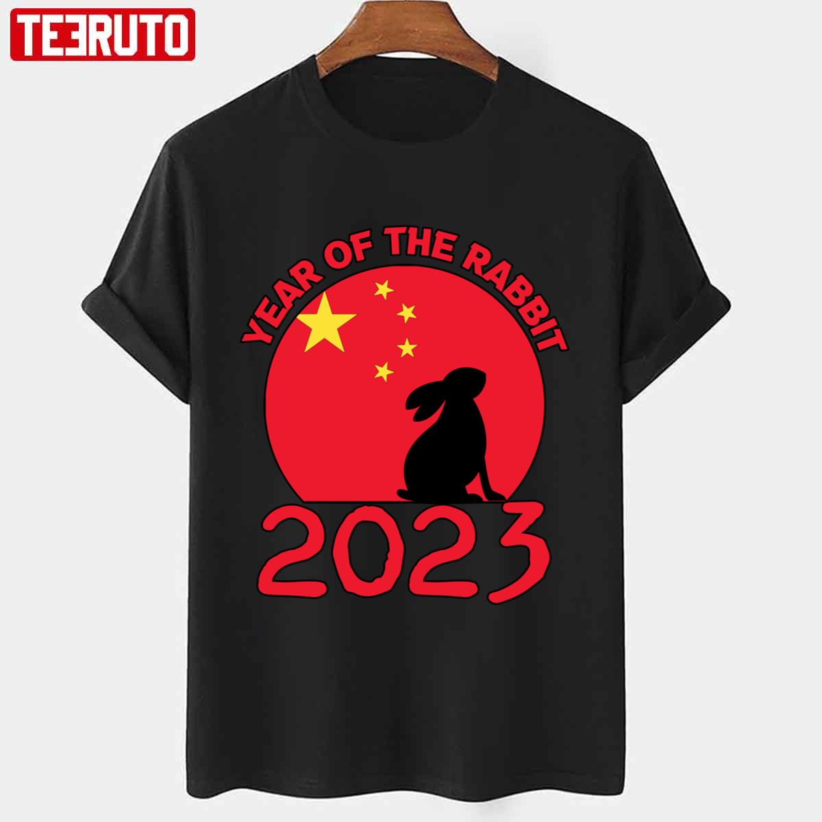 Chinese New Year 2023 Rabbit Design Happy Chinese New Year Of The Rabbit 2023 Holiday Lunar New Unisex T-Shirt