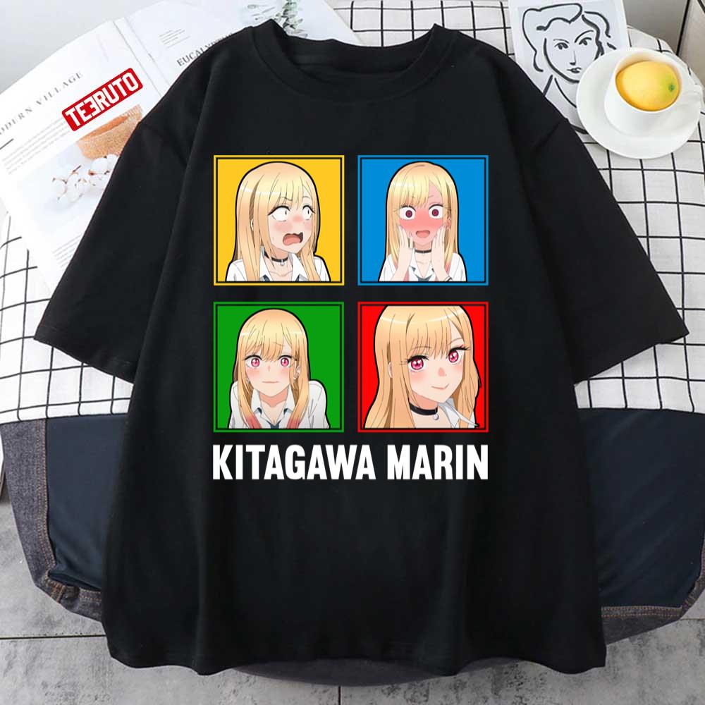 My Dress-Up Darling T Shirt Unisex Casual Girocollo Manica Corta Tee Tops Kitagawa Marin Cosplay Anime Stampa T-Shirt Streetwear, Tipo 1, XXS