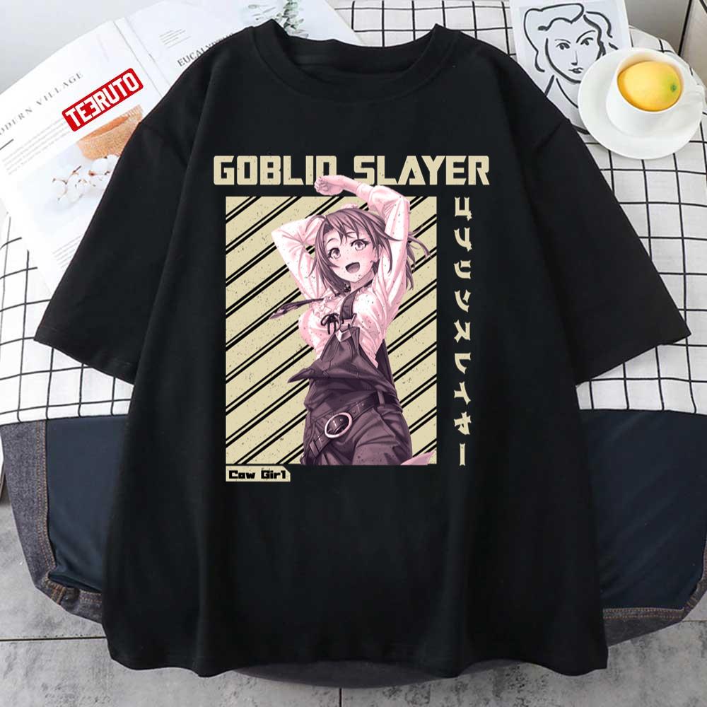 Cow Girl Goblin Slayer Anime Color Stripe Unisex T-Shirt