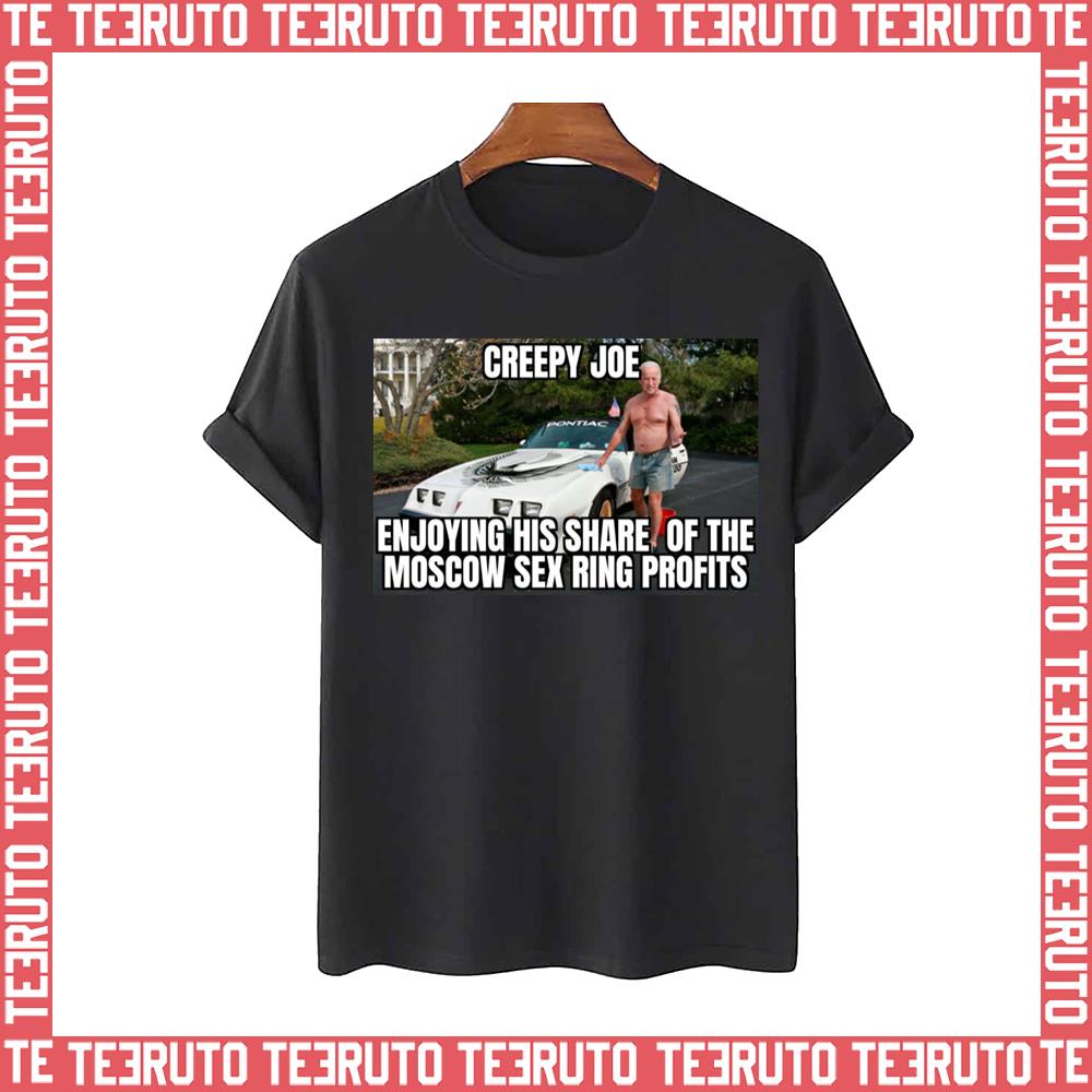 Creepy Joe Funny Biden Car Meme Design Unisex T-Shirt