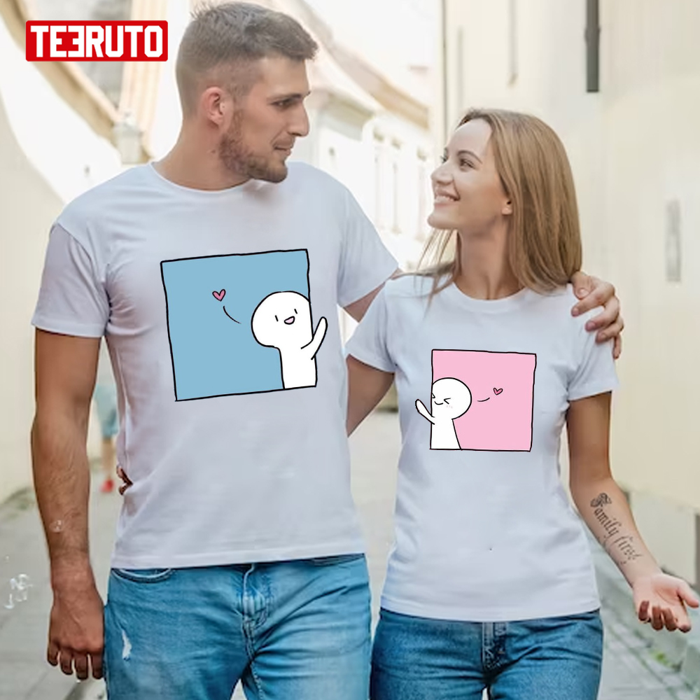 Cute Human Couple Design Valentine’s Day Unisex T-Shirt