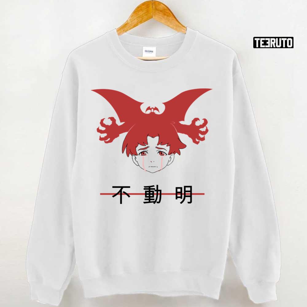 Anime Devilman Crybaby T-Shirt Unisex - Maglietta Classica Con Fudou Akira, Girocollo, Manica Corta
