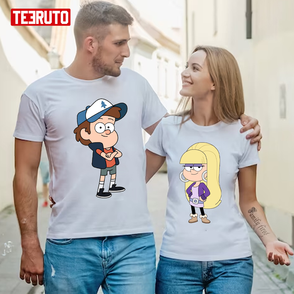 Dipper & Pacifica Gravity Falls Couple Matching Valentine’s Day Unisex T-Shirt