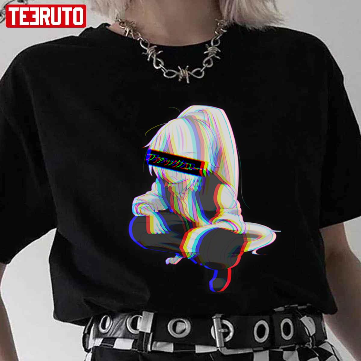 Glitch Saki Nikaido Retro Anime Zombie Land Saga Unisex T-Shirt