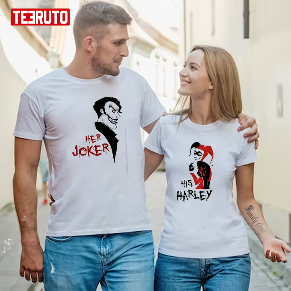 Her Joker His Harley Couple Matching Valentine’s Day Unisex T-Shirt
