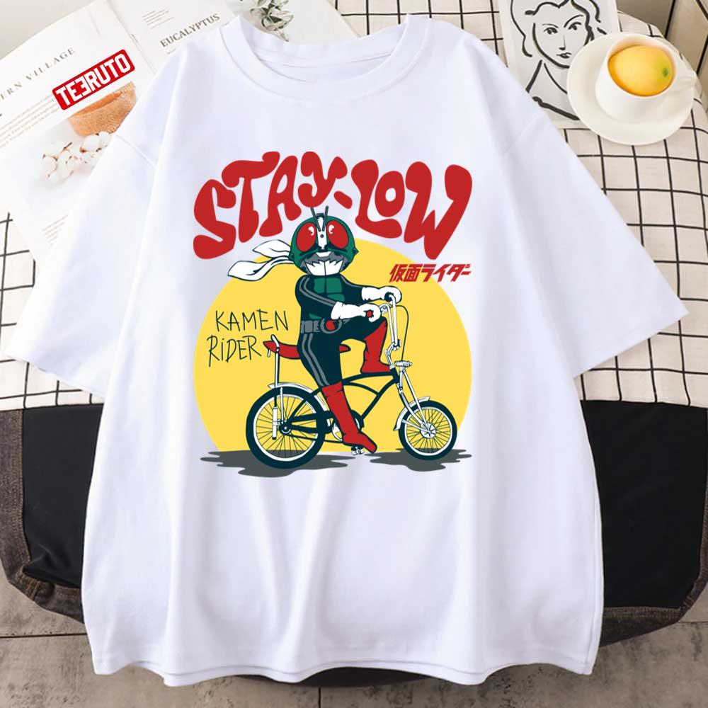 Japanese Funny Kamen Rider Riding Bike Unisex T-Shirt
