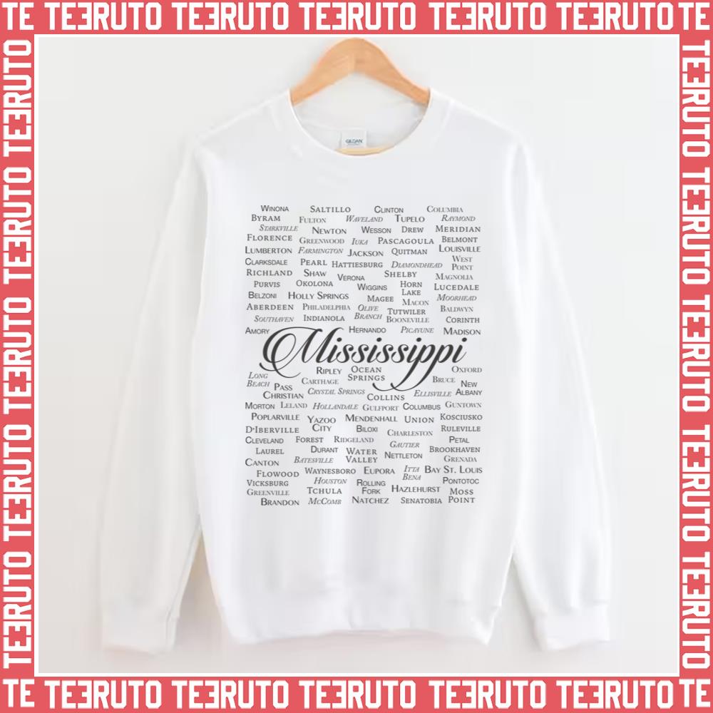 Minimalist Text Design Mississippi State Unisex Sweatshirt