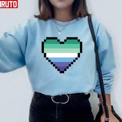 Mlm Pride Pixel Heart Lgbtq Pride Month Unisex Sweatshirt