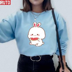Molang Bunny Eating Watermelon Unisex Sweatshirt