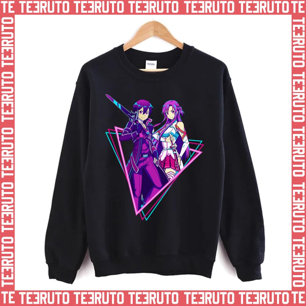 Neon Design Sword Art Online Anime Asuna & Kirito Unisex Sweatshirt