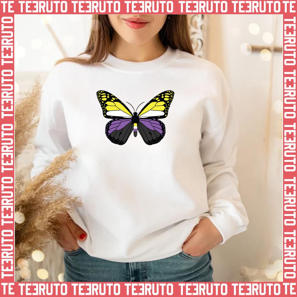 Non Binary Butterfly Pride Unisex Sweatshirt