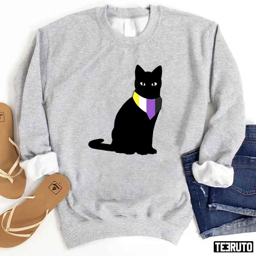 Nonbinary Pride Cat Lgbtq Pride Month Unisex Sweatshirt