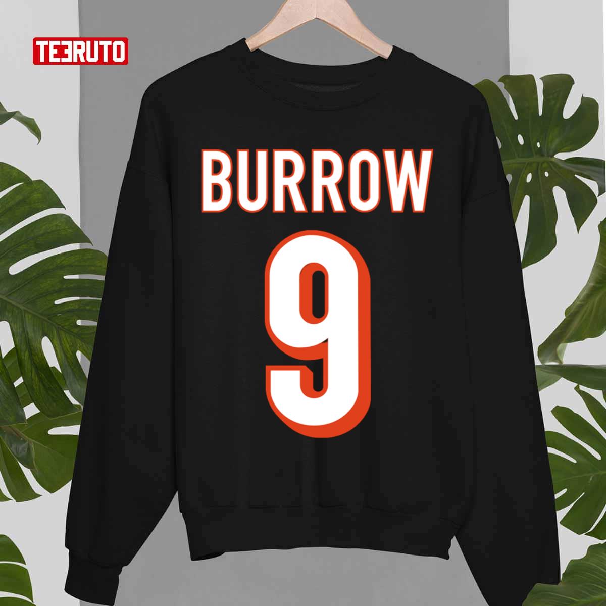 Number 9 Joe Burrow Jersey Number Graphic Unisex Sweatshirt - Teeruto