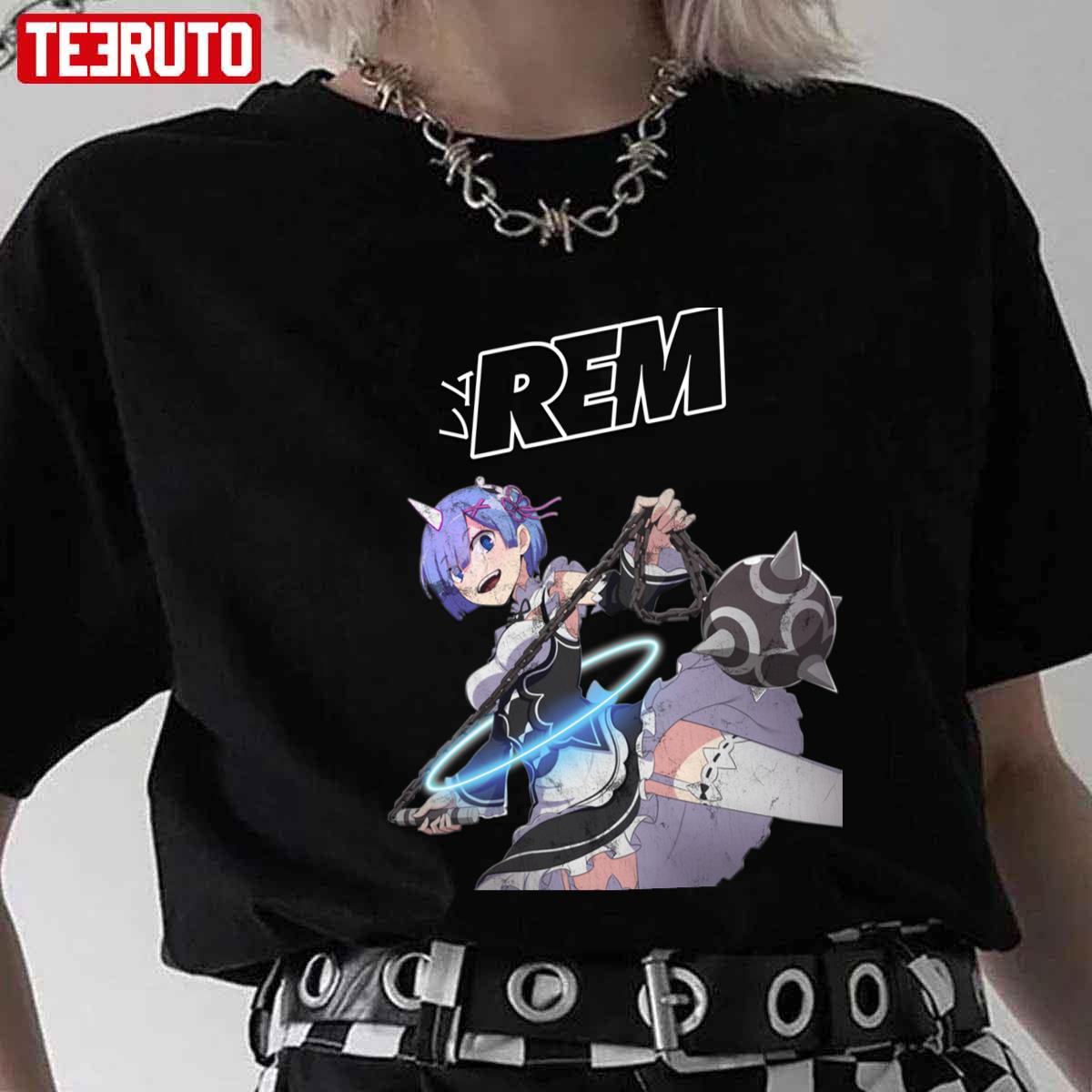 Oni Village Rezero Anime Rem Unisex T-Shirt - Teeruto