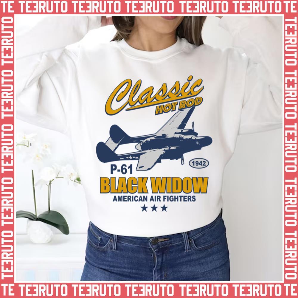 P 61 Black Widow Hot Rod Unisex Sweatshirt