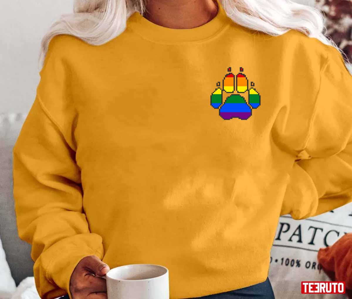 Paw Print Homosexual Lgbtq Pride Month Unisex T-Shirt