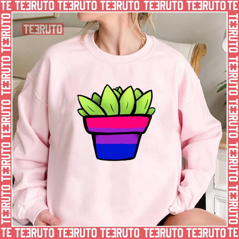 Plant Art Bisexual Pride Succulent Unisex Sweatshirt