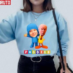 Poco Eco Warrior Pocoyo Greta Thunberg And Pato Donald Trump Unisex Sweatshirt