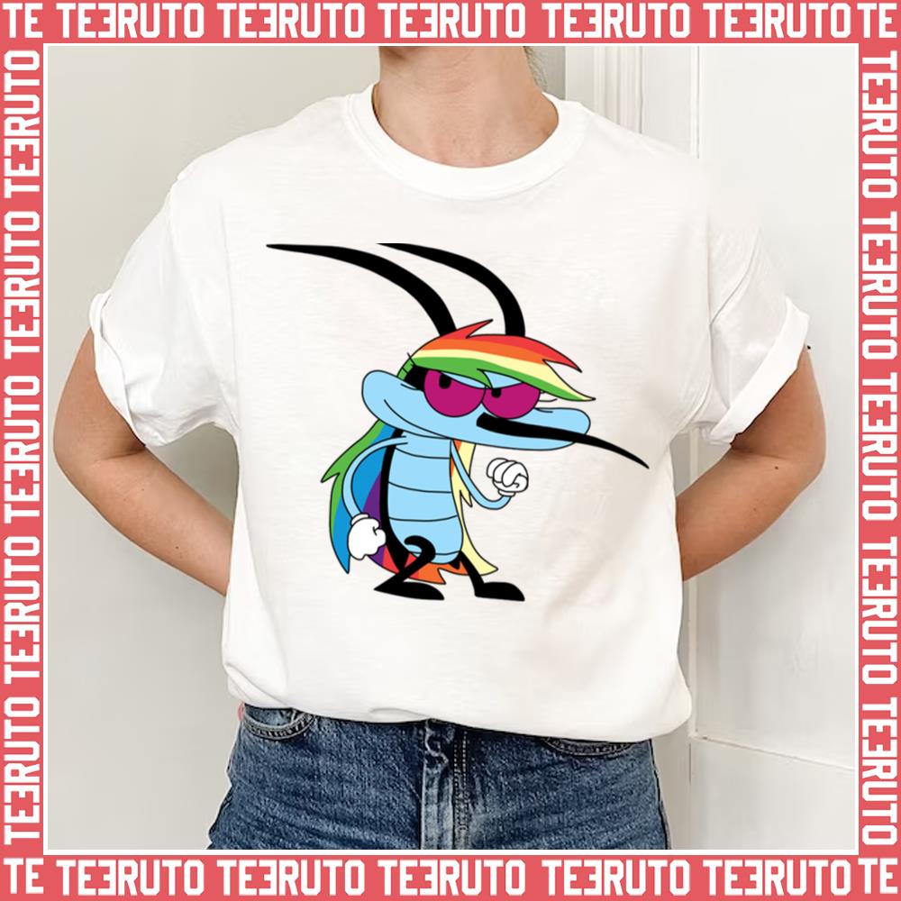 Rainbow Hair Oggy And The Cockroaches Unisex T-Shirt