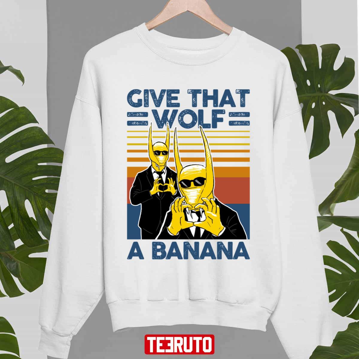 Subwoolfer Give That Wolf A Banana Vintage Unisex Sweatshirt