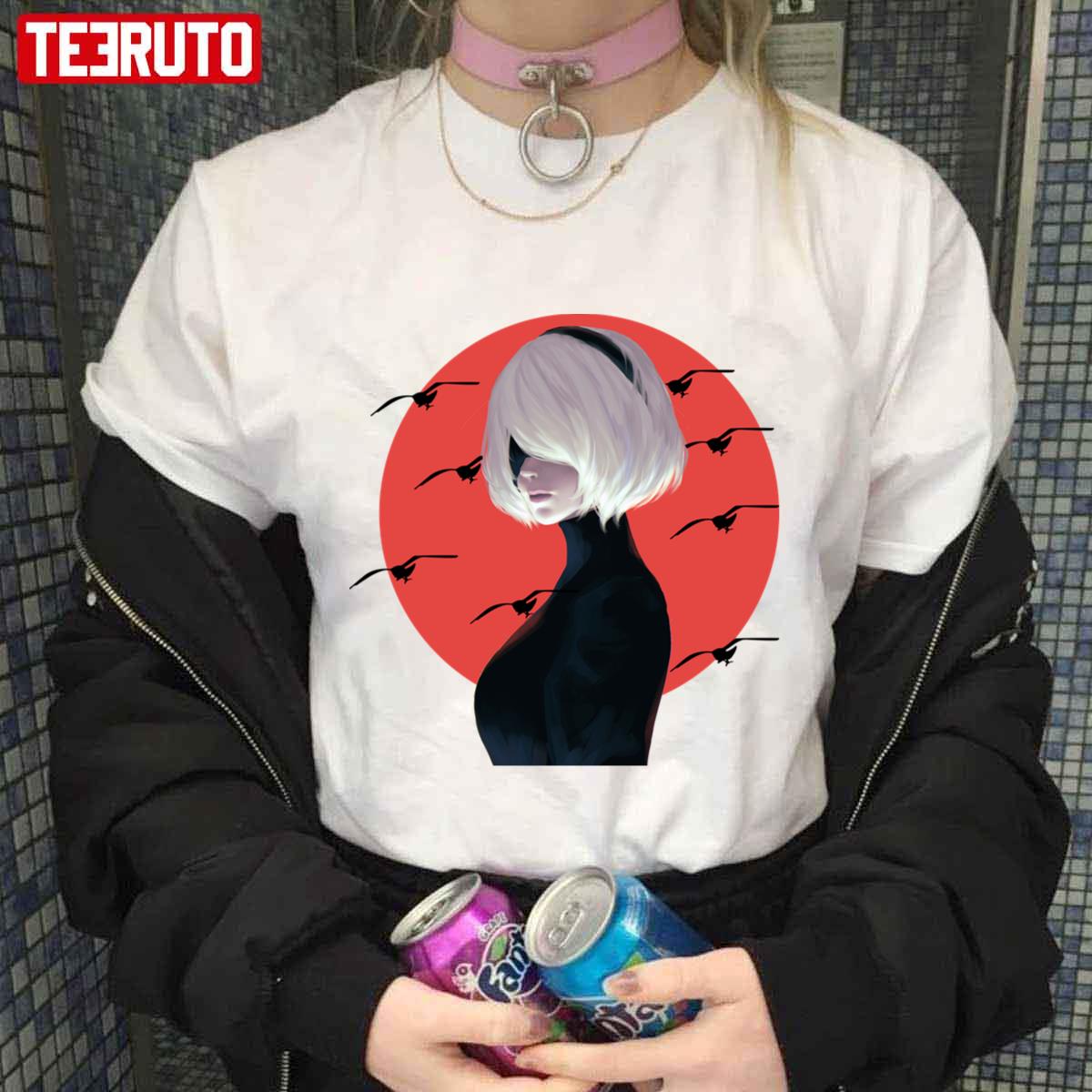 Sun Behind 2b Nier Automata Japanese Artwork Unisex T-Shirt