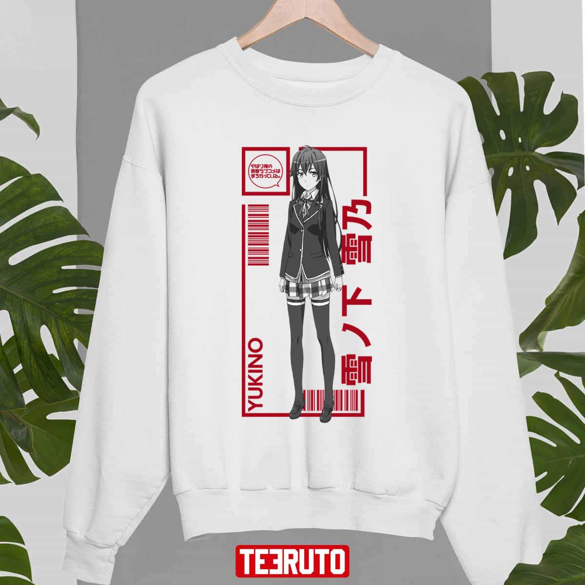 Teenage Girl Yukino Yukinoshita Oregairu Typography Unisex Sweatshirt