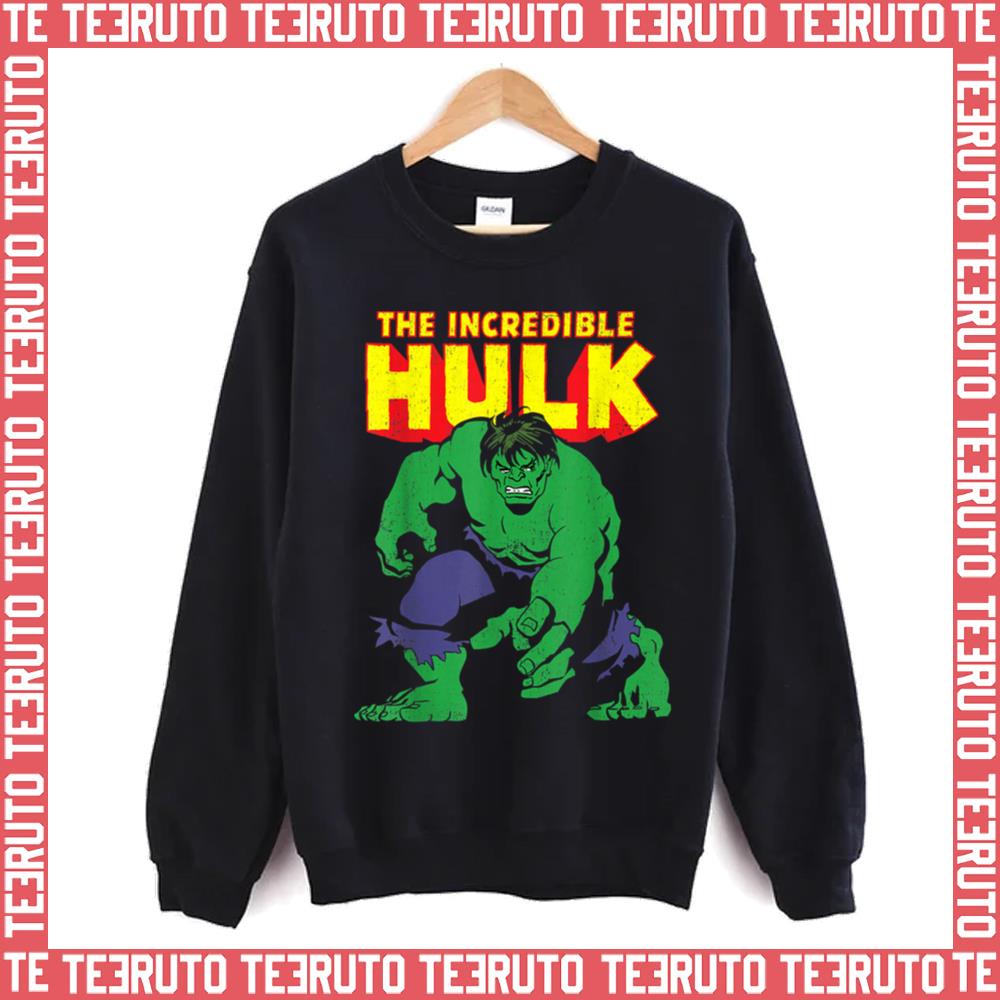 The Incredible Huk Distressed Portrait Marvel Unisex Sweatshirt
