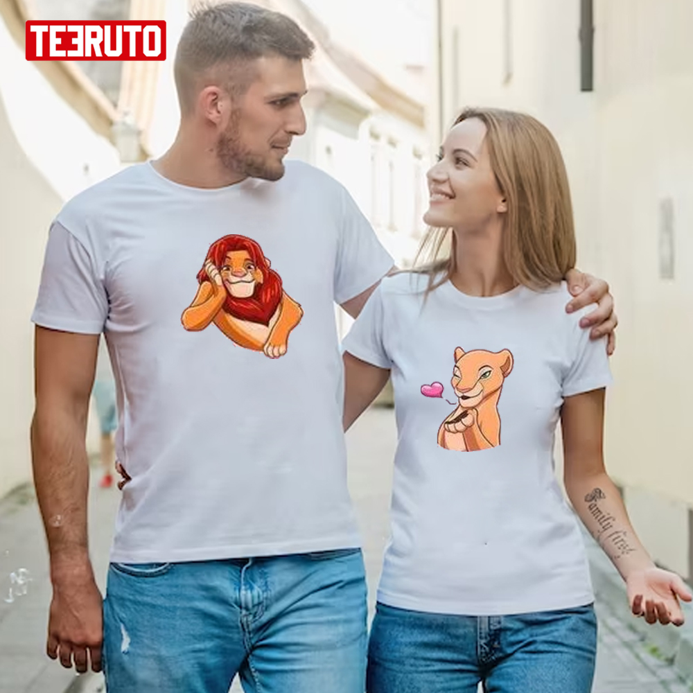 The Lion King Couple Matching Cartoon Valentine’s Day Unisex T-Shirt
