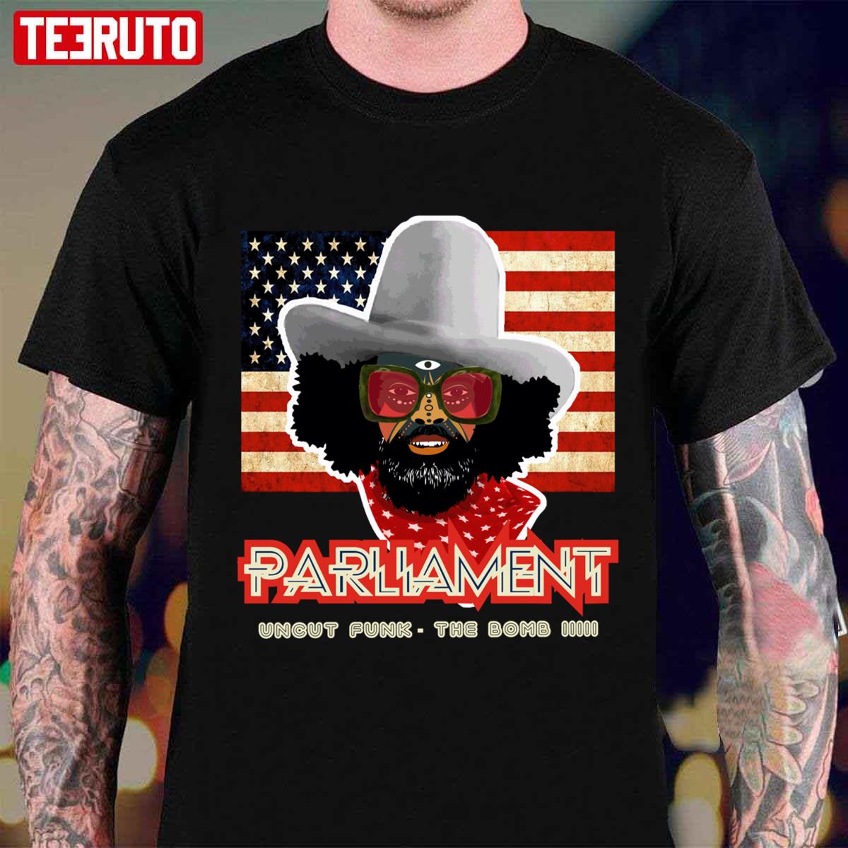 Uncut Funk The Bomb Parliament American Flag Unisex T-Shirt