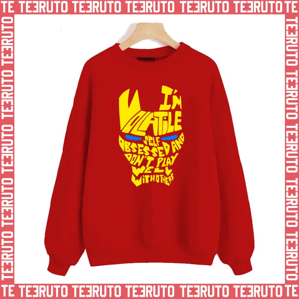 Volatile Marvel Iron Man Mask Unisex Sweatshirt