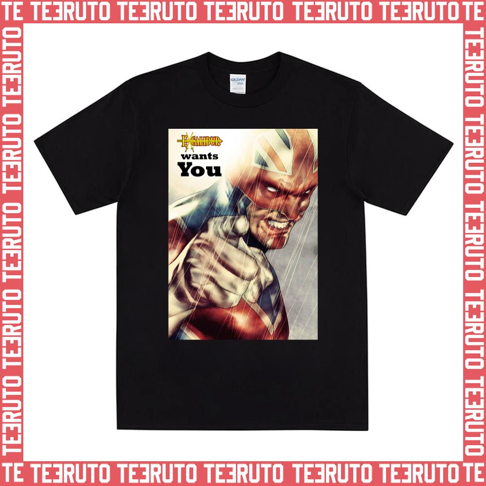 Want You Marvel Comic Captain Britain Unisex T-Shirt