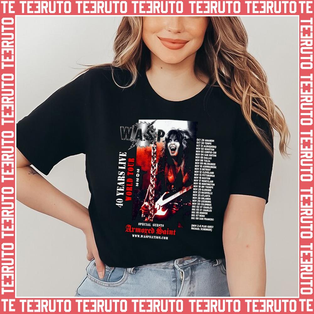Wasp Tour Aus 2022 2023 40 Years Live Unisex T-Shirt