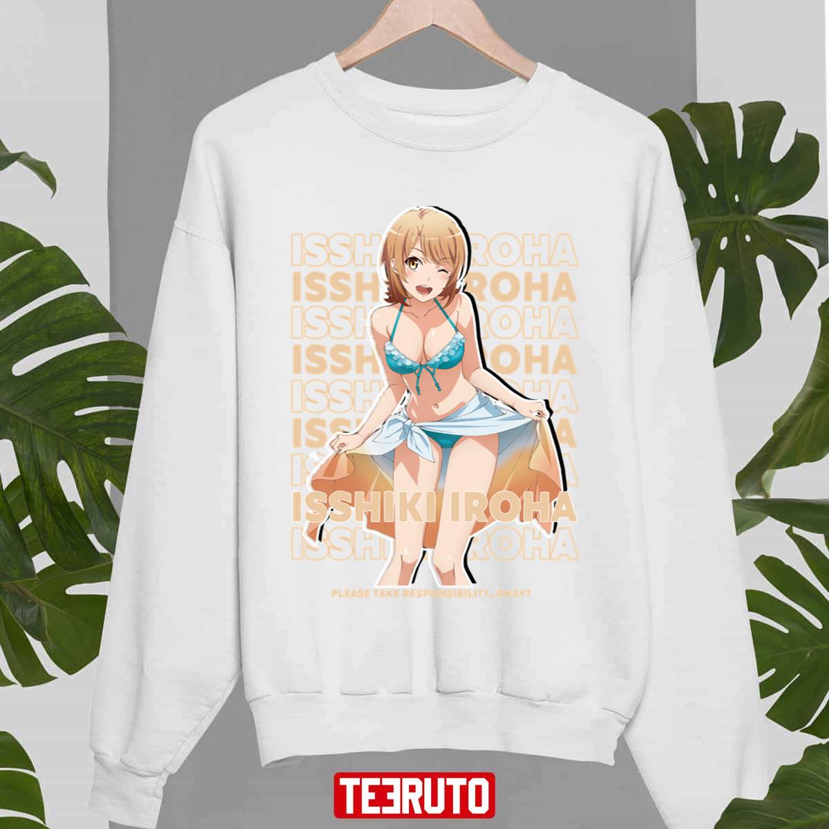 Wearing Swimsuit Attire Isshiki Iroha Oregairu Unisex Sweatshirt