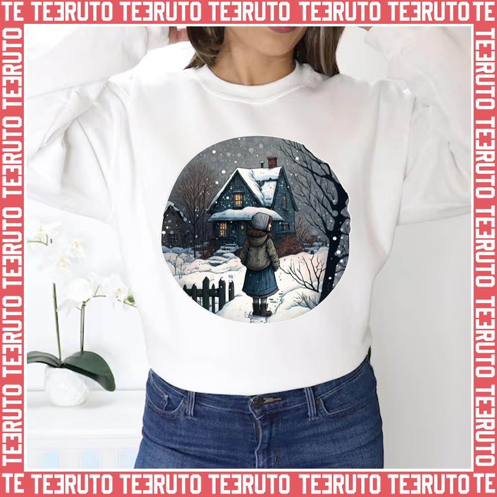 Winter Night Snowy Day Enid Unisex Sweatshirt