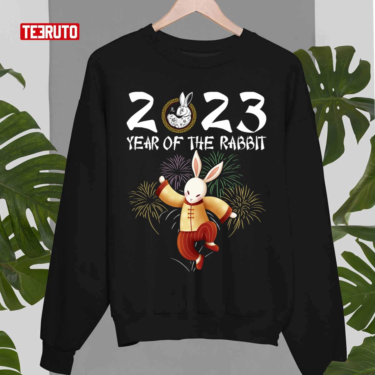 Year Of The Rabbit 2023 Zodiac Chinese New Year 2023 Happy Dancing Unisex Sweatshirt