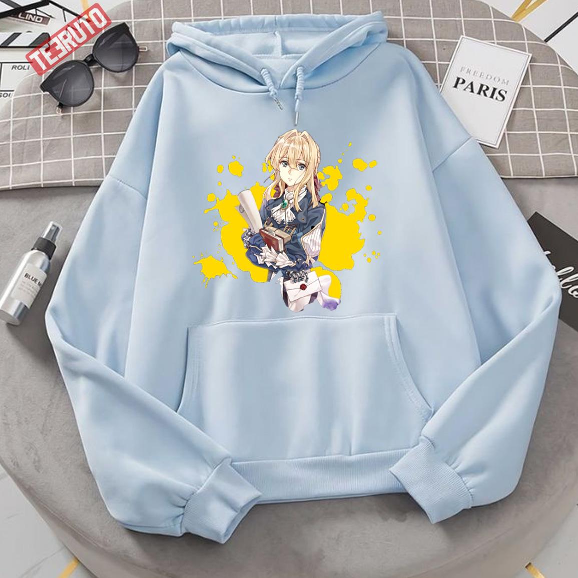 Yellow Painting Violet Evergarden Anime Unisex Hoodie