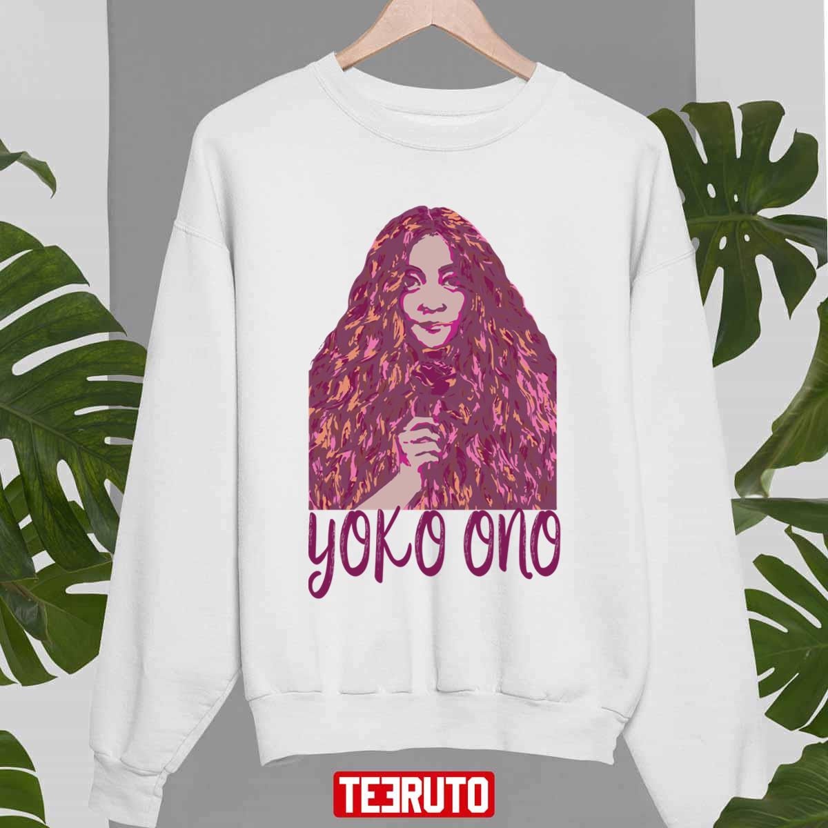 Yoko Ono Artwork Pop Style With Flowers Gift Unisex Sweatshirt