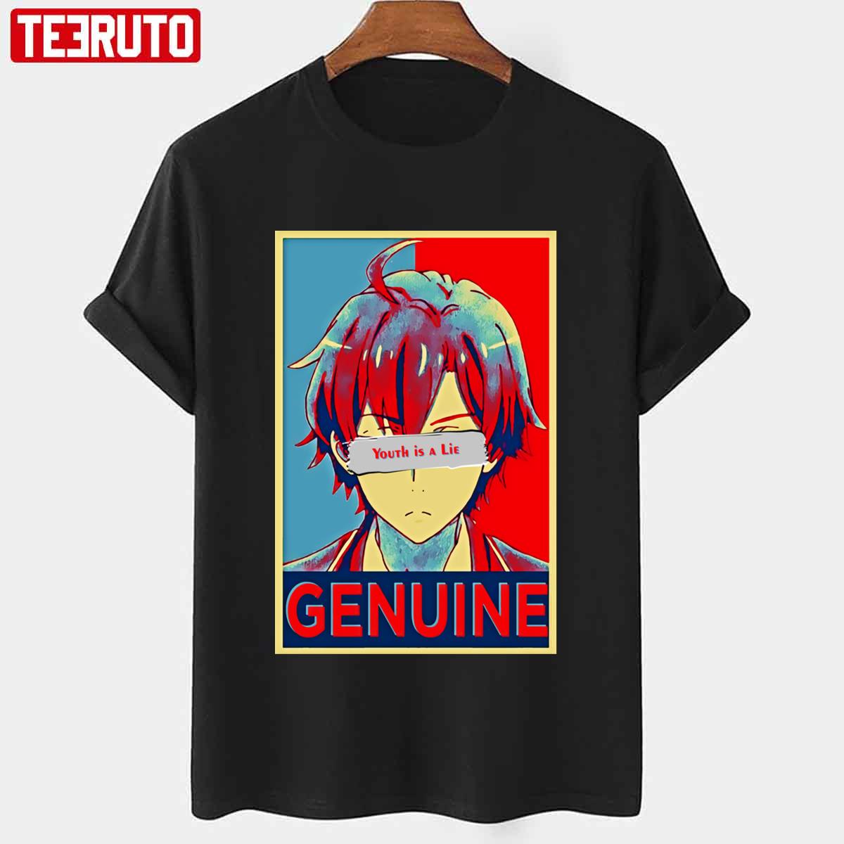 Youth Is A Lie Hiki Genuine Hachiman Hikigaya Oregairu Unisex T-Shirt