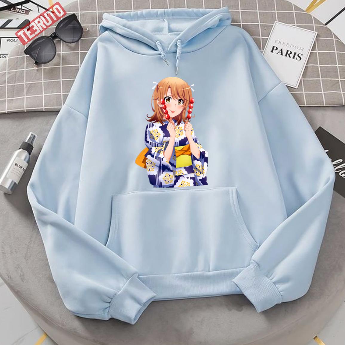 Yukata Traditional Clothing Isshiki Iroha Yukata Waifu Oregairu Unisex Hoodie