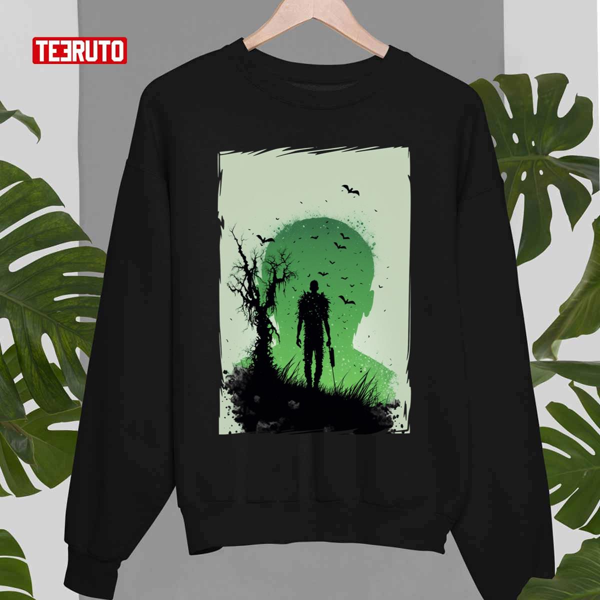 Zombie The Walking Dead Silhouette Minimalist Illustration Design Unisex Sweatshirt