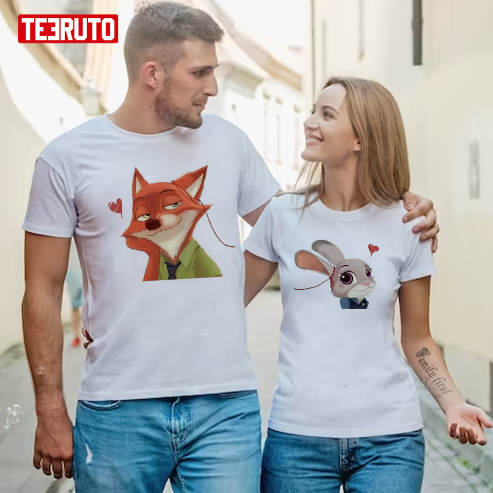 Zootopia Couple Design Valentine’s Day Unisex T-Shirt