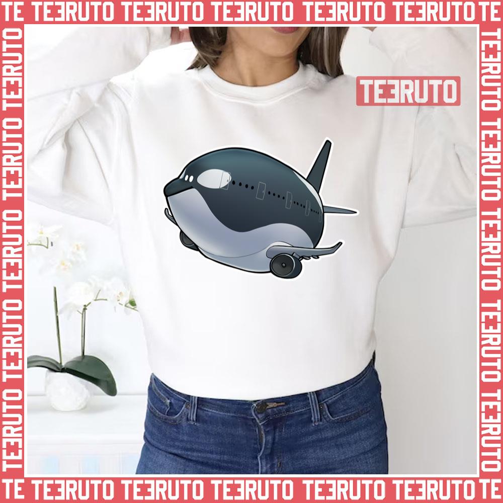 777 Whale Orcas Plane Unisex Sweatshirt