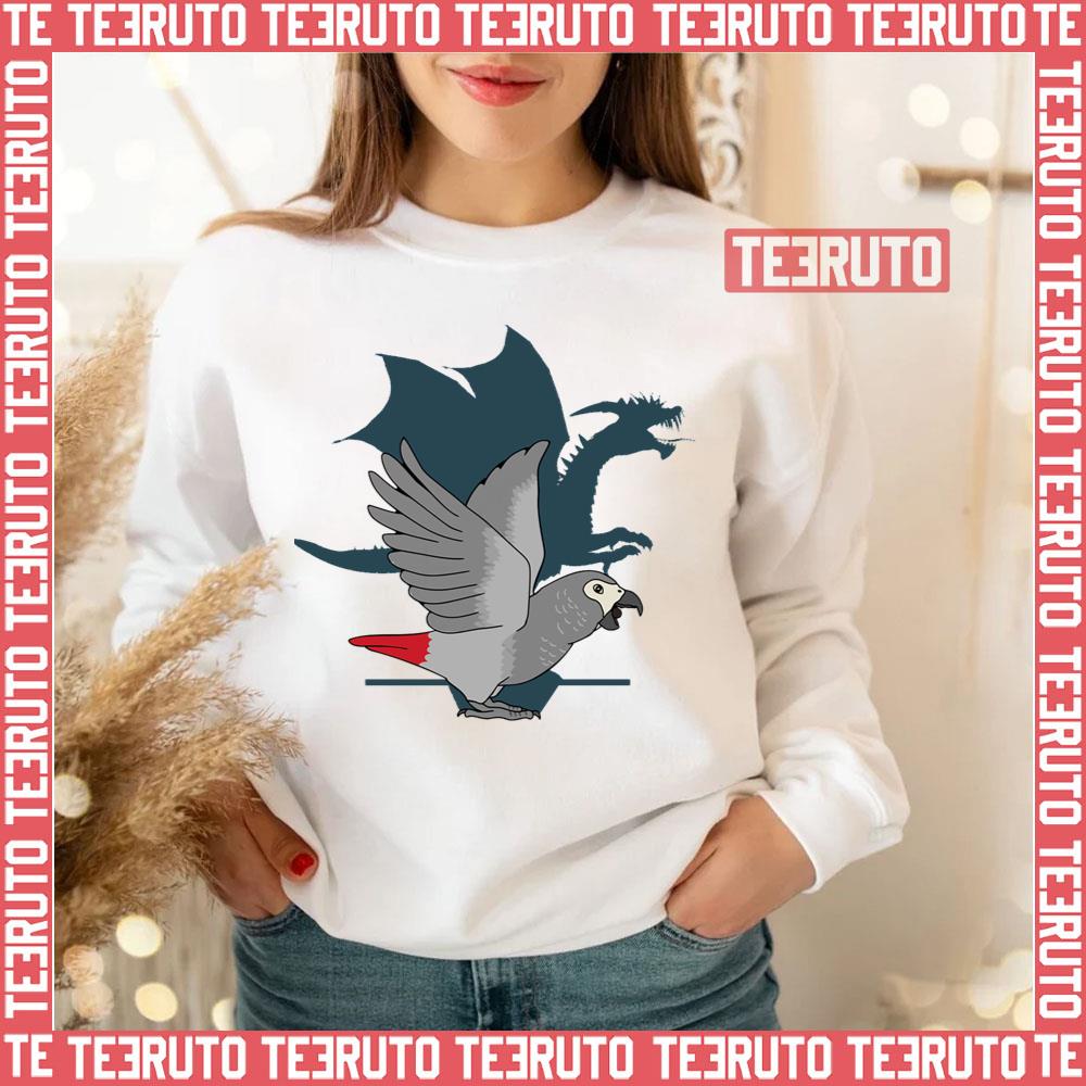 African Grey Dragon Shadow Unisex Sweatshirt