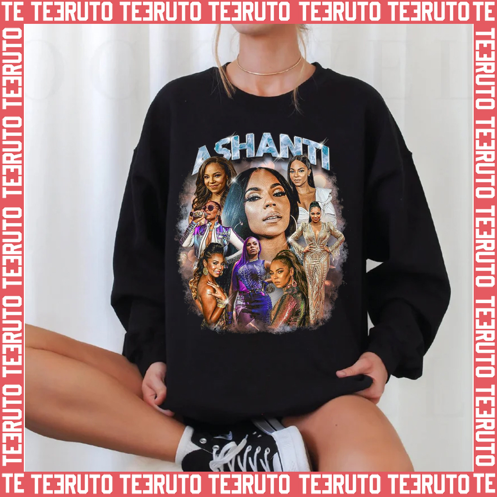 Ashanti Collage Design 90s Portrait Unisex Sweatshirt
