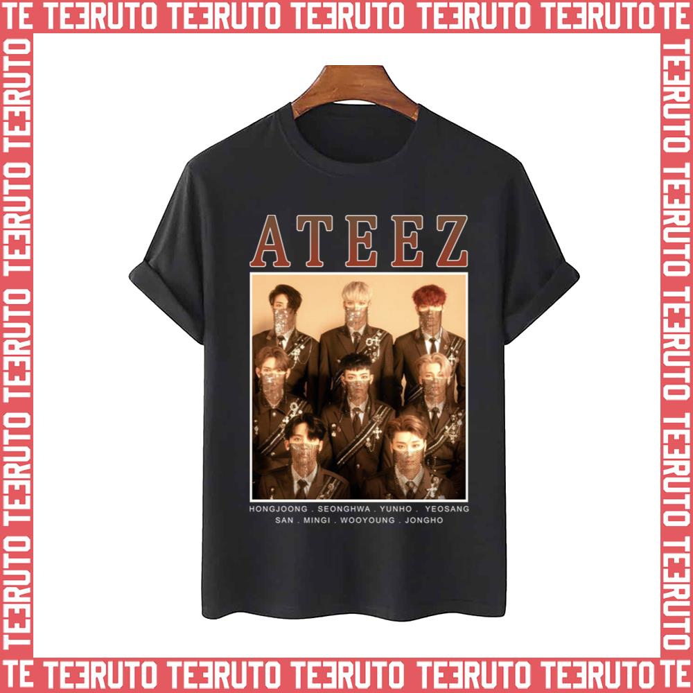Ateez Vintage Retro Band Style 90s Wonderland Unisex T-Shirt